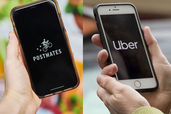 Uber Eats y Postmates quedarán, al concretarse la operación en 2021, como los segundos actores del mercado en Estados Unidos. Foto: Bloomberg